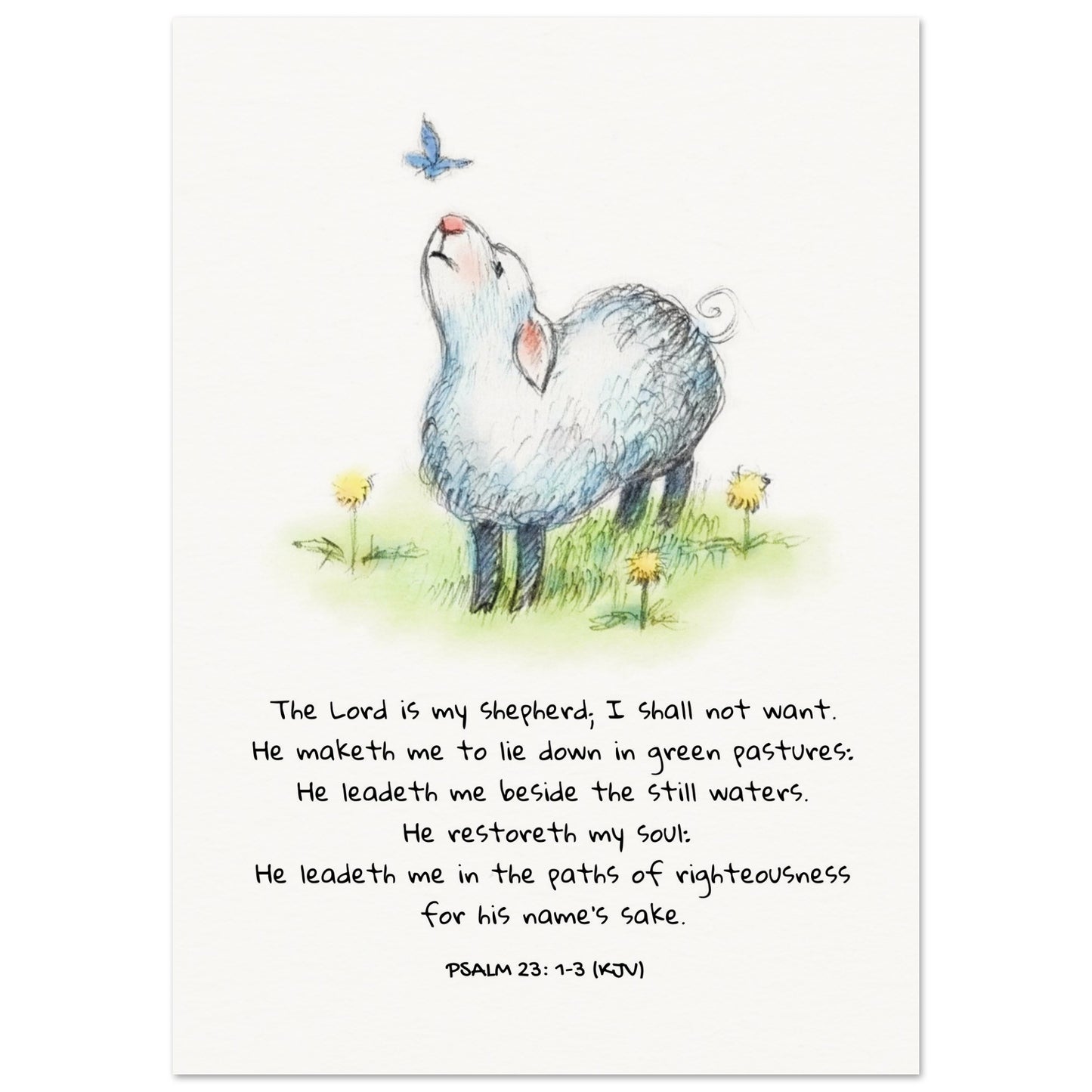 The Lord Is My Shepherd - Poster - THE LITTLE BIG TREE