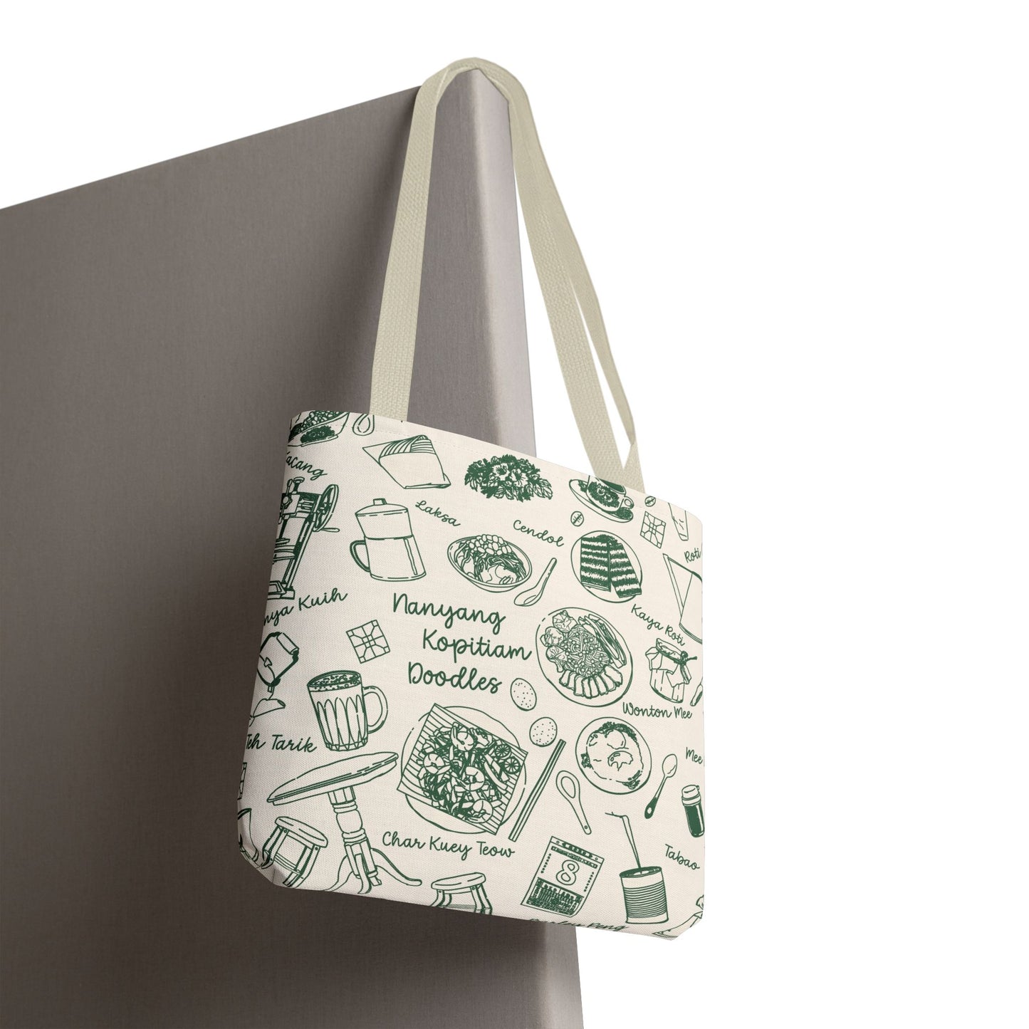 Singapore Heritage Nanyang Coffeeshop Doodles Tote Bag