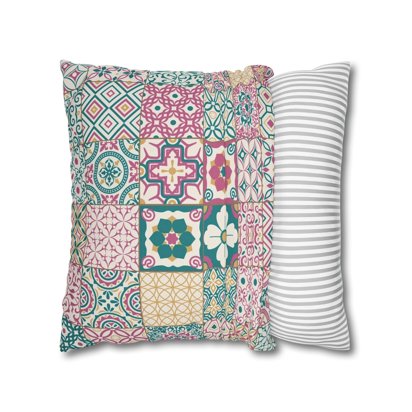 Singapore Heritage Peranakan "Sayang" Spun Polyester Square Cushion Cover Pillow Case - THE LITTLE BIG TREE