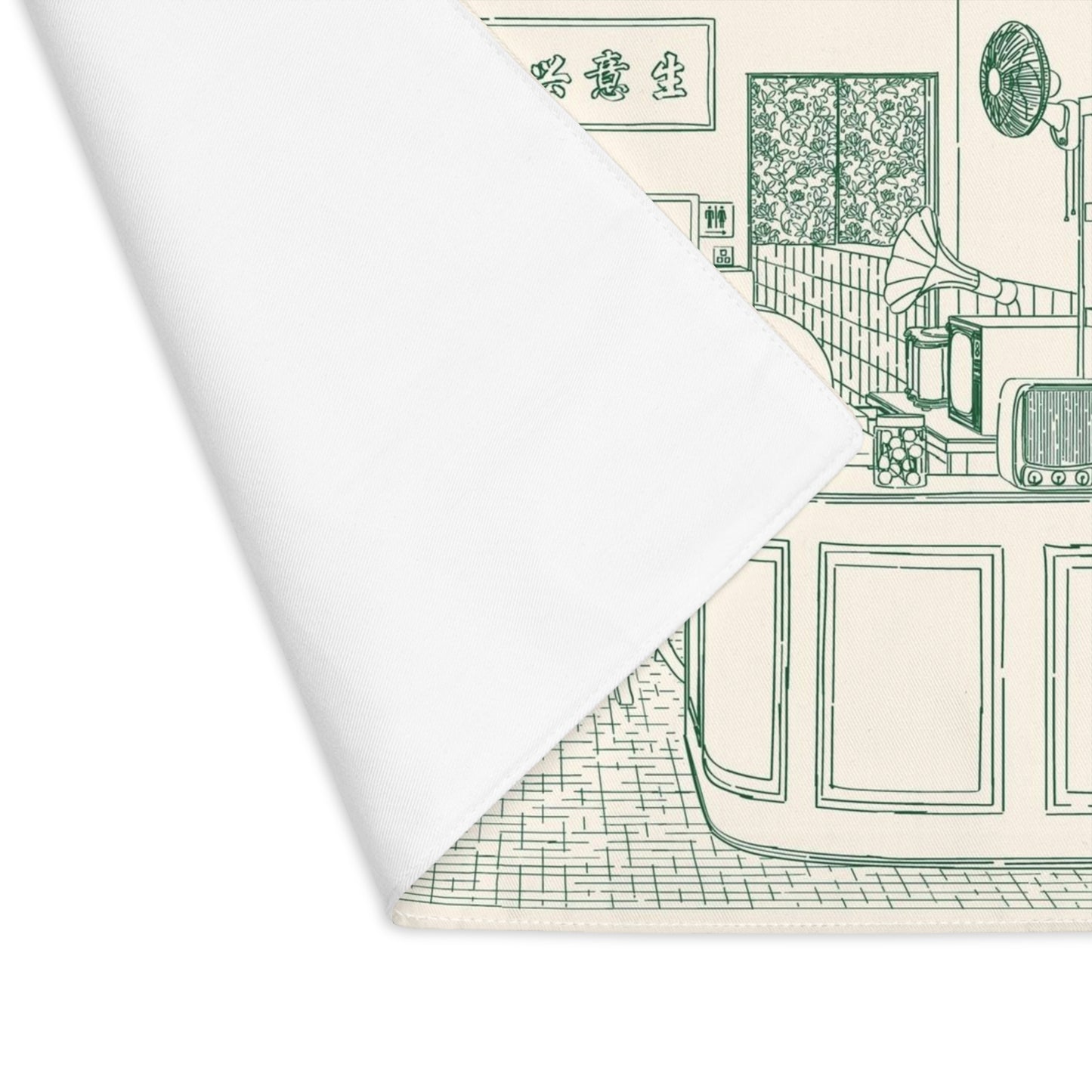 Heritage Nanyang Kopitiam Coffeeshop Interior Placemat - THE LITTLE BIG TREE