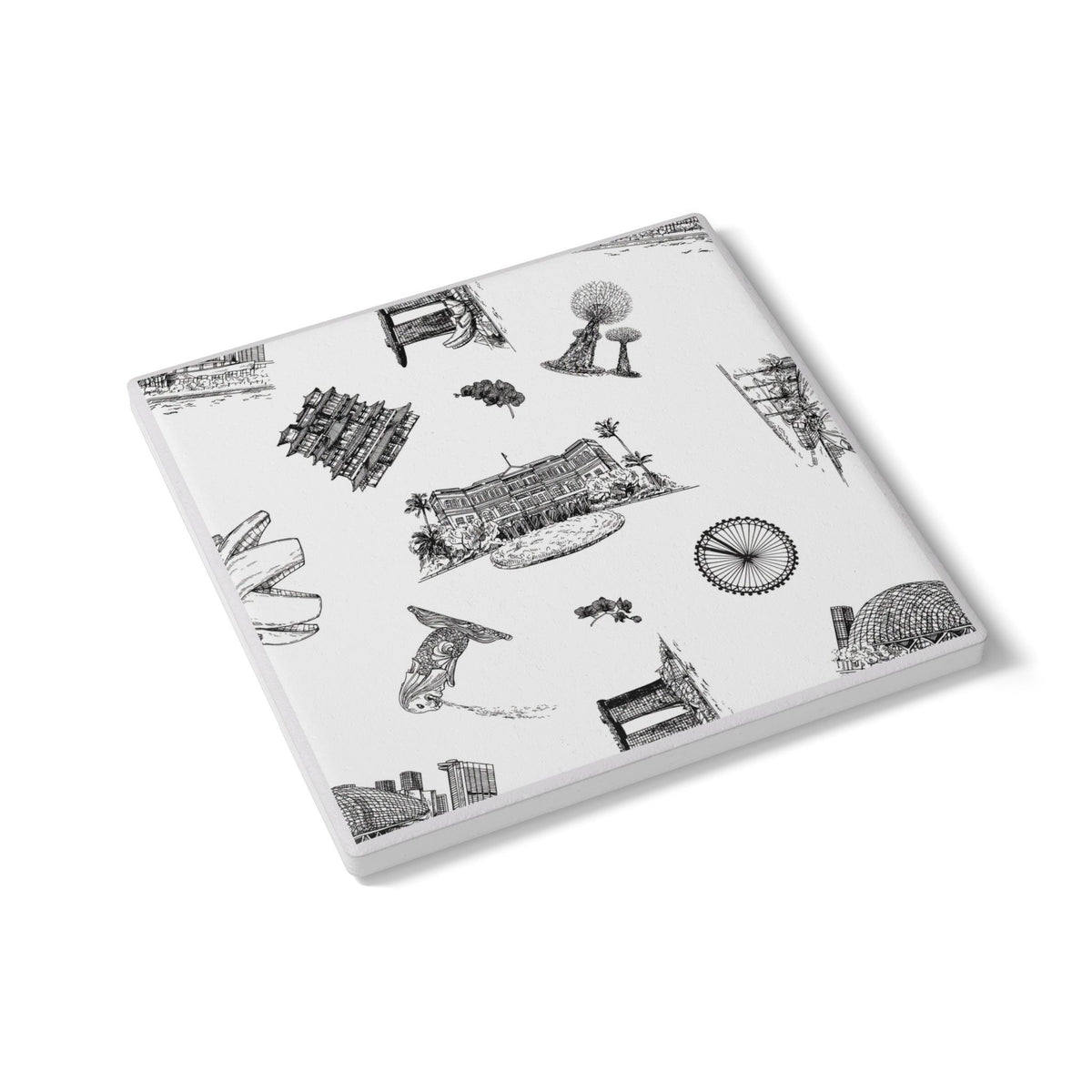 Singapore Heritage Landmarks Ceramic Coaster