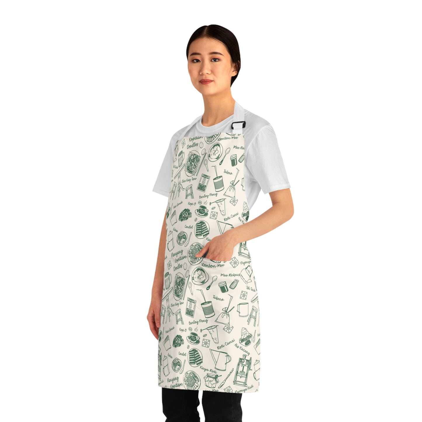 Singapore Heritage Nanyang Coffeeshop Doodles Apron