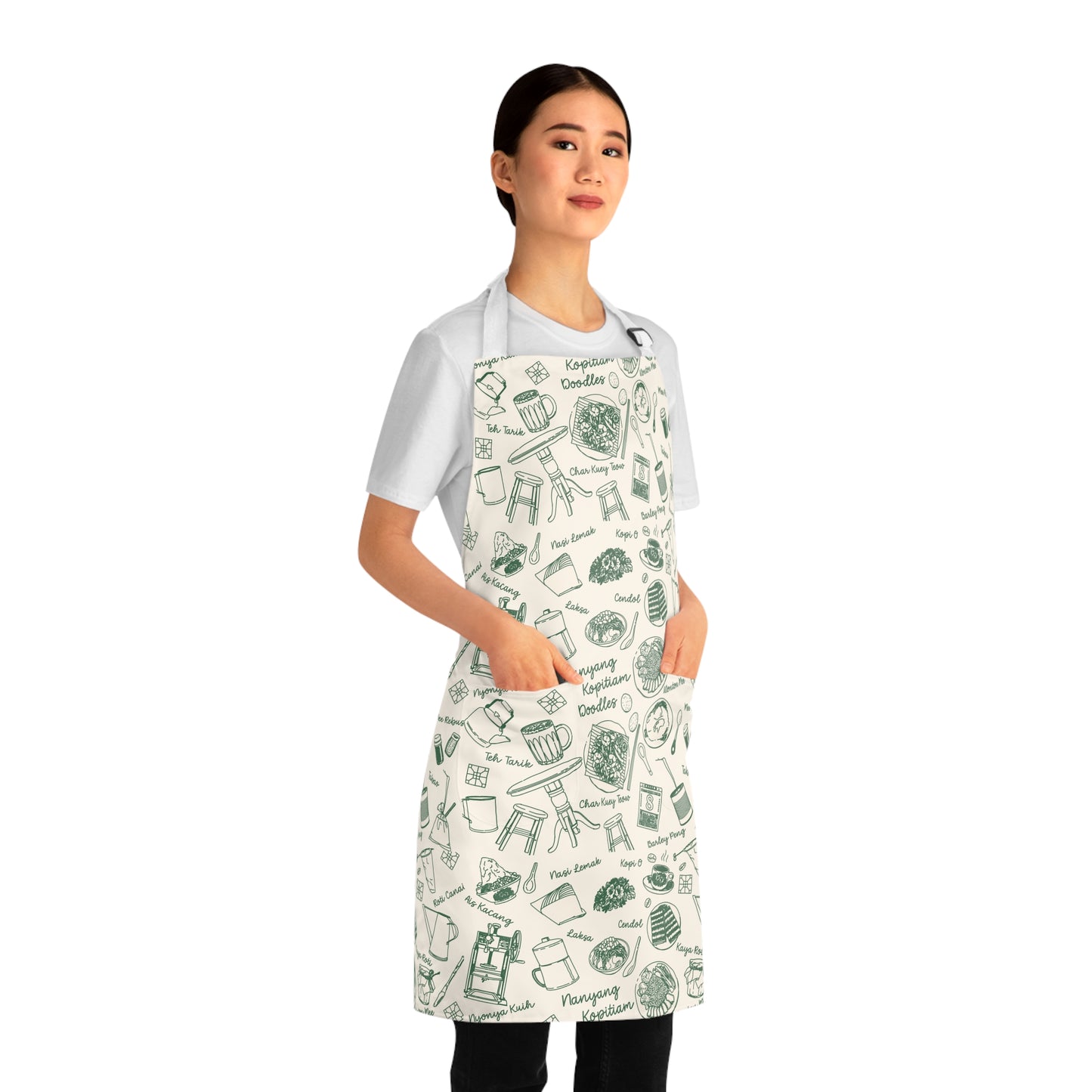 Singapore Heritage Nanyang Coffeeshop Doodles Apron