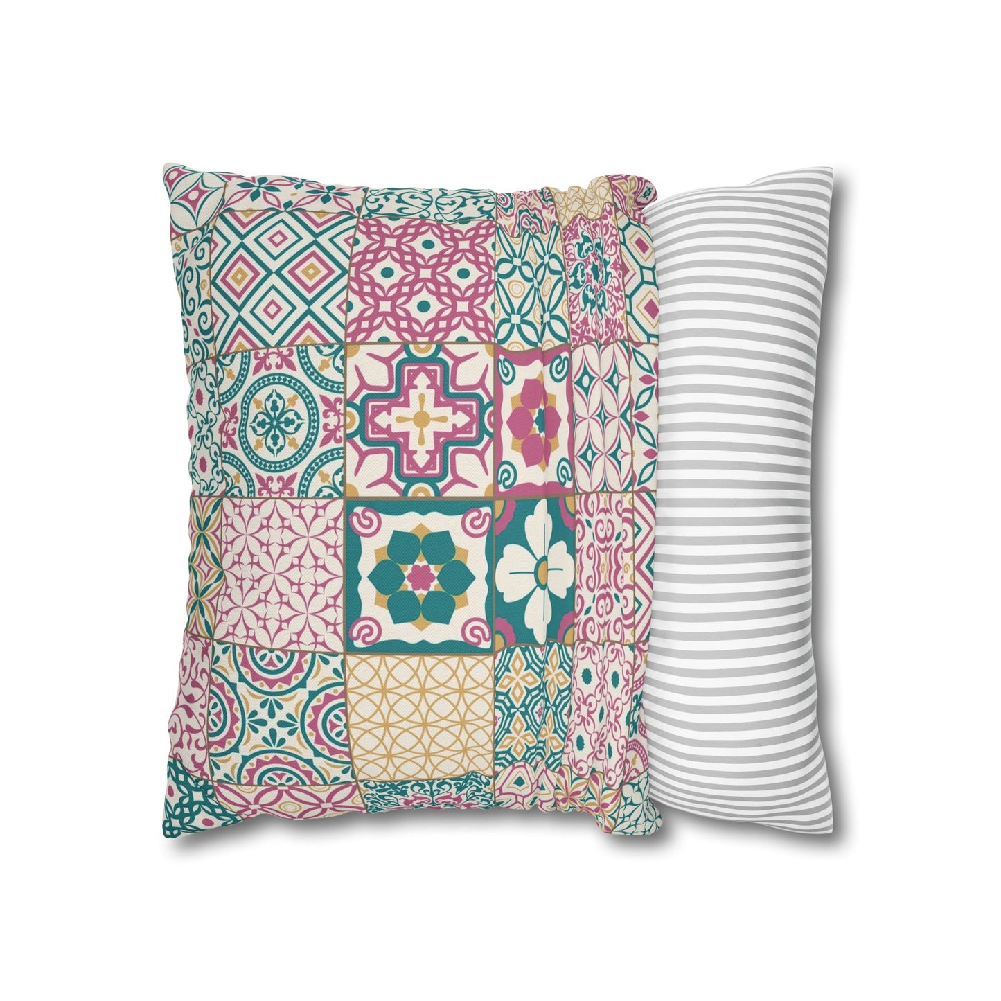 Singapore Heritage Peranakan "Sayang" Spun Polyester Square Cushion Cover Pillow Case - THE LITTLE BIG TREE