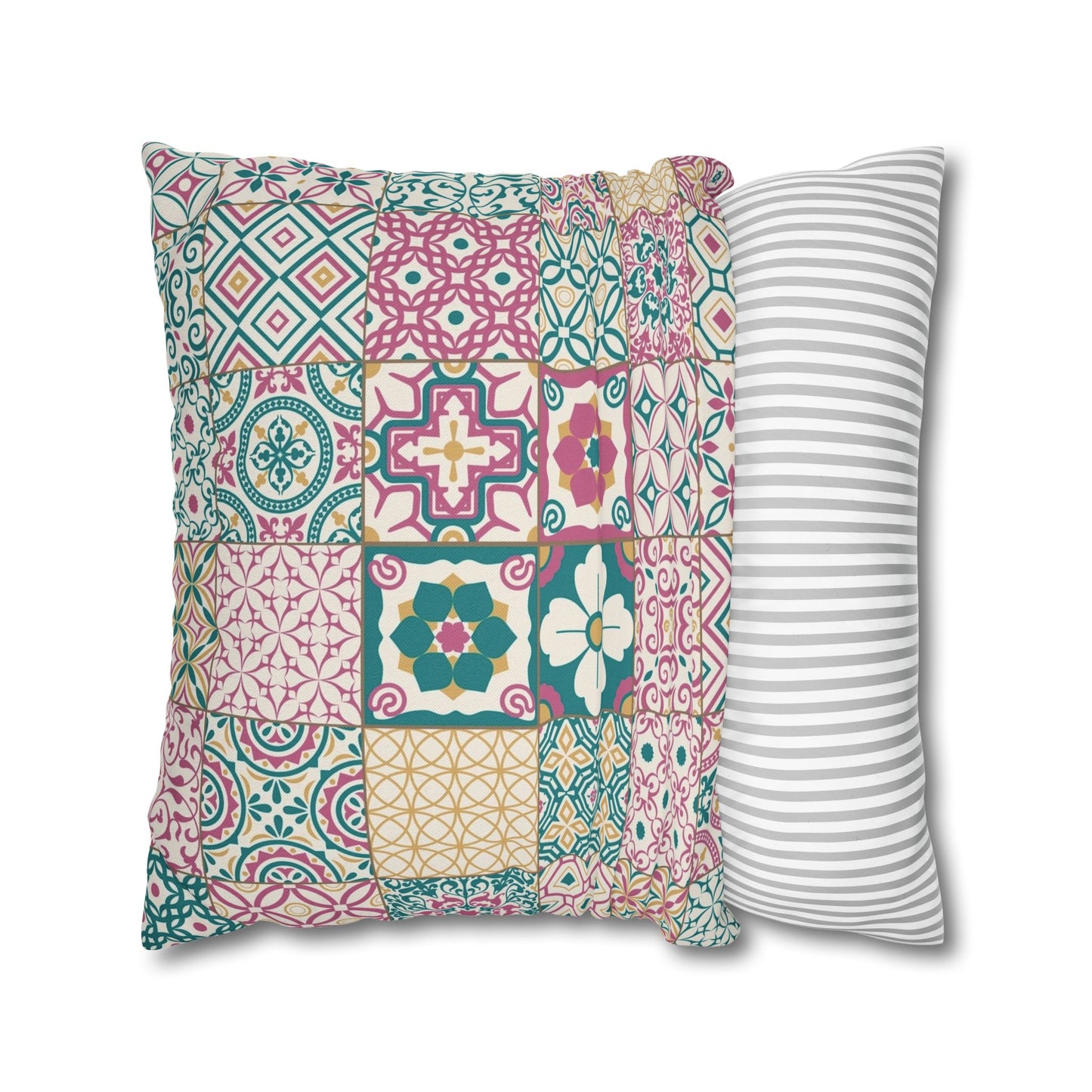Singapore Heritage Peranakan "Sayang" Spun Polyester Square Cushion Cover Pillow Case - THE LITTLE BIG TREE