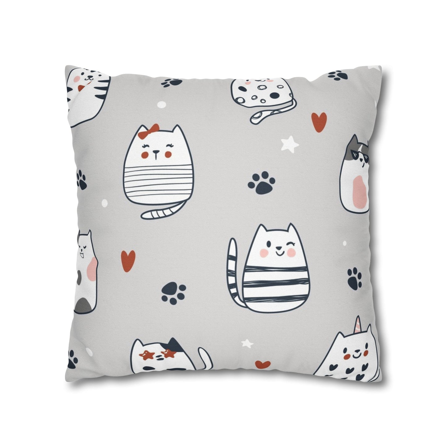 Best Friends Cute Kittens Spun Polyester Square Cushion Cover Pillow Case - THE LITTLE BIG TREE
