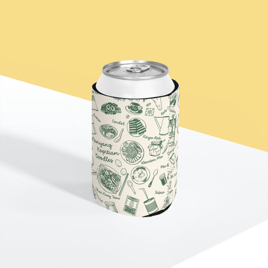 Singapore Heritage Nanyang Coffeeshop Doodles Can Cooler Sleeve