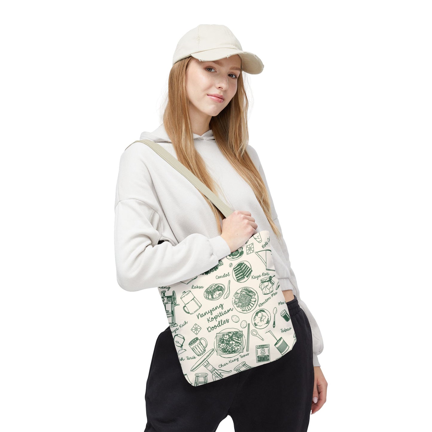 Singapore Heritage Nanyang Coffeeshop Doodles Tote Bag