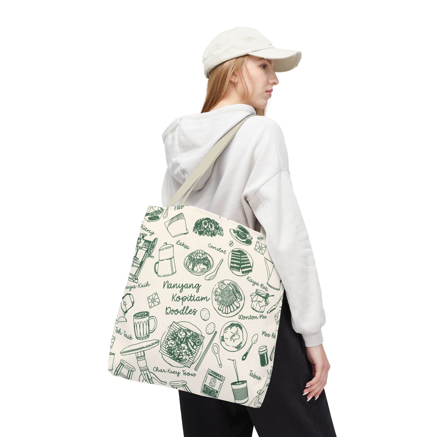 Singapore Heritage Nanyang Coffeeshop Doodles Tote Bag