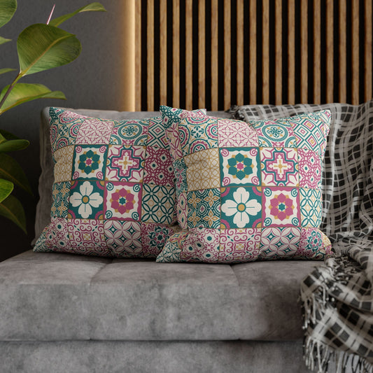 Singapore Heritage Peranakan "Sayang" Spun Polyester Square Cushion Cover Pillow Case - THE LITTLE BIG TREE