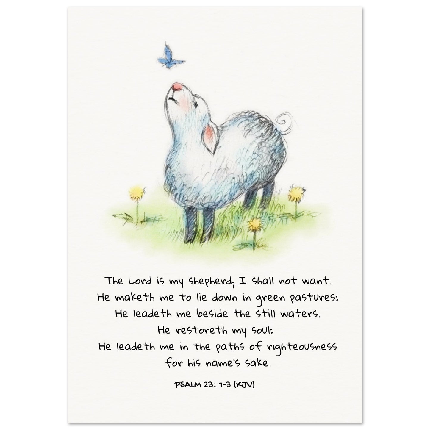 The Lord Is My Shepherd - Poster - THE LITTLE BIG TREE