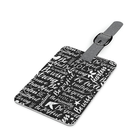 Scripture Print - Saffiano Polyester Luggage Tag, Rectangle - THE LITTLE BIG TREE
