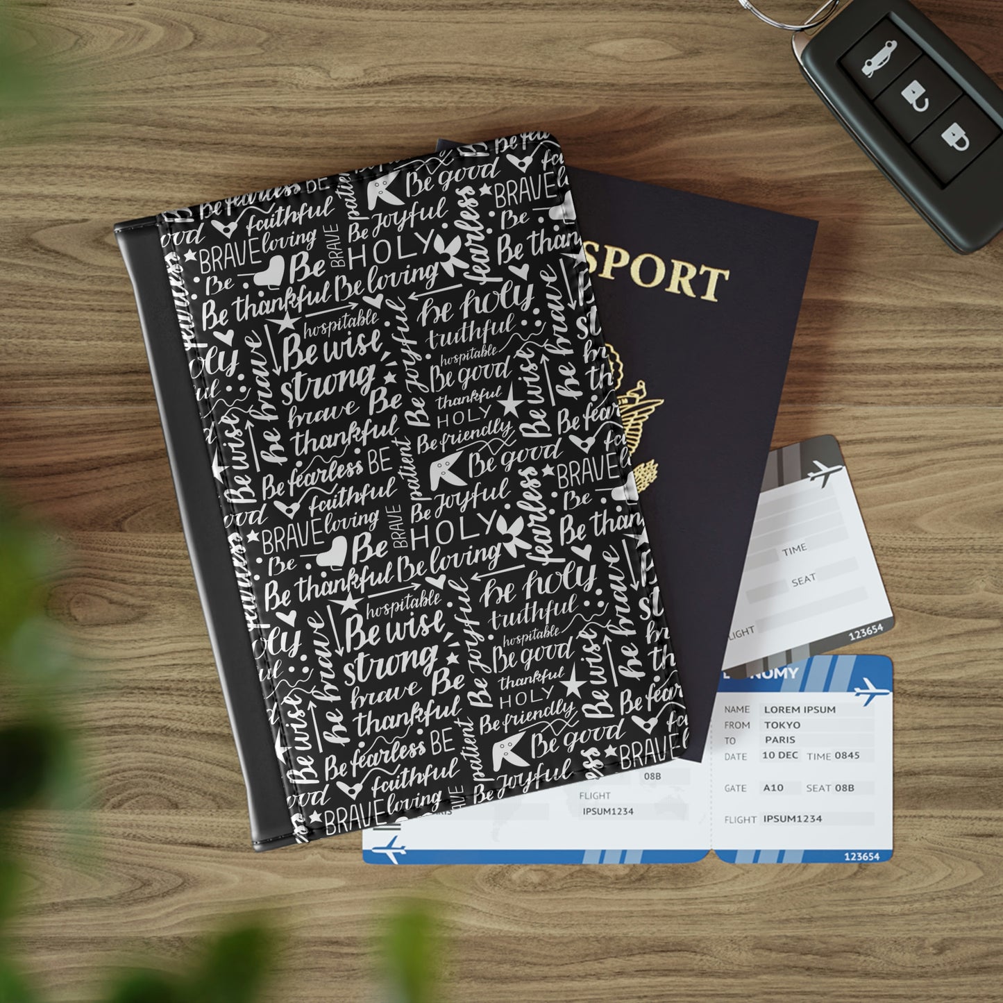 Scripture Print - Passport Cover (PU RFID Blocking Cover) - THE LITTLE BIG TREE
