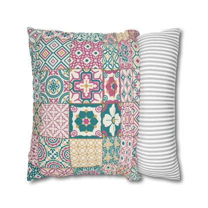 Singapore Heritage Peranakan "Sayang" Spun Polyester Square Cushion Cover Pillow Case