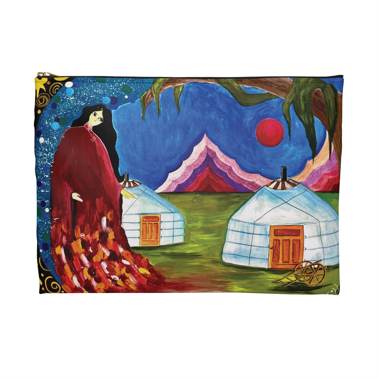 Art of Love Collection - Mongolia, Land of Dreams & Adventure "A Yurt Story" Accessory Pouch