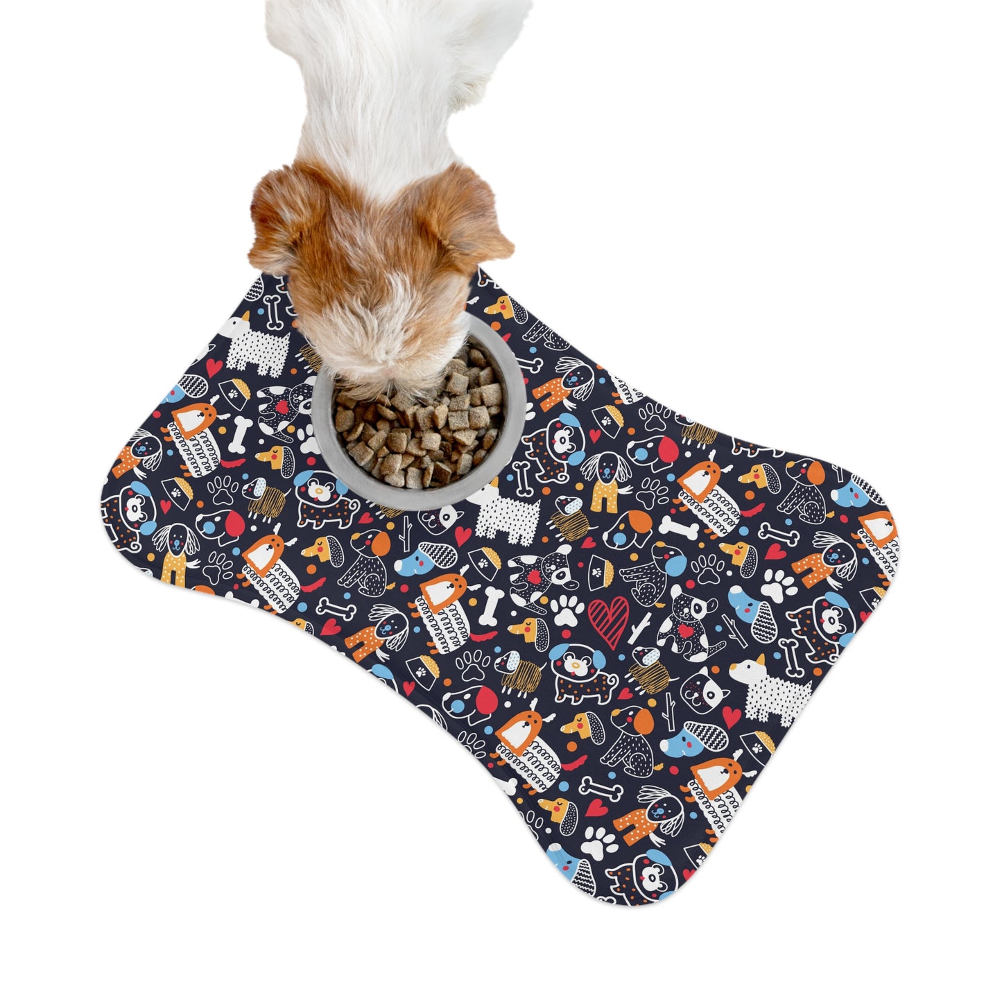 Cute Pet Prints Fish and Bone Shaped Pet Feeding Mats | Unique Gifts For Pet Lovers