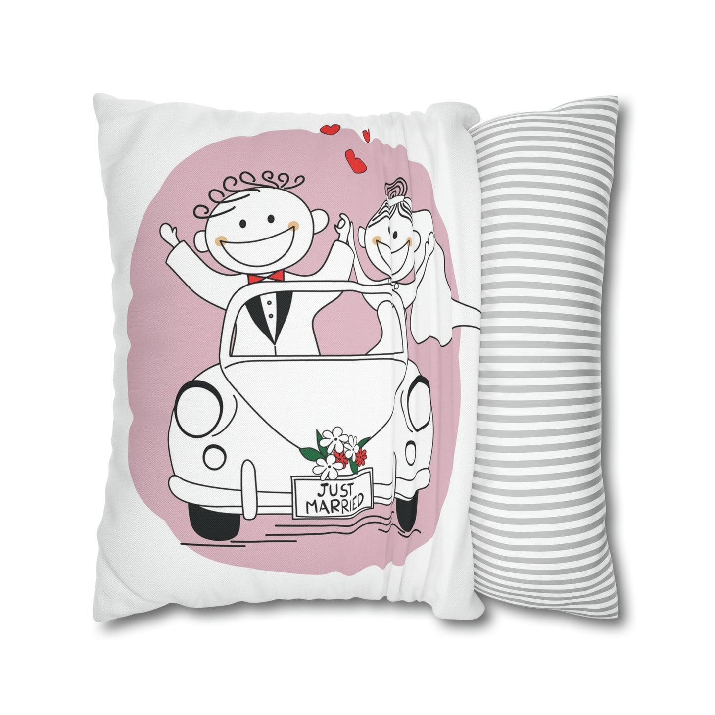 Just Married Cushion Cover Pillow Case | Unique Gifts For Wedding Bridal Valentines