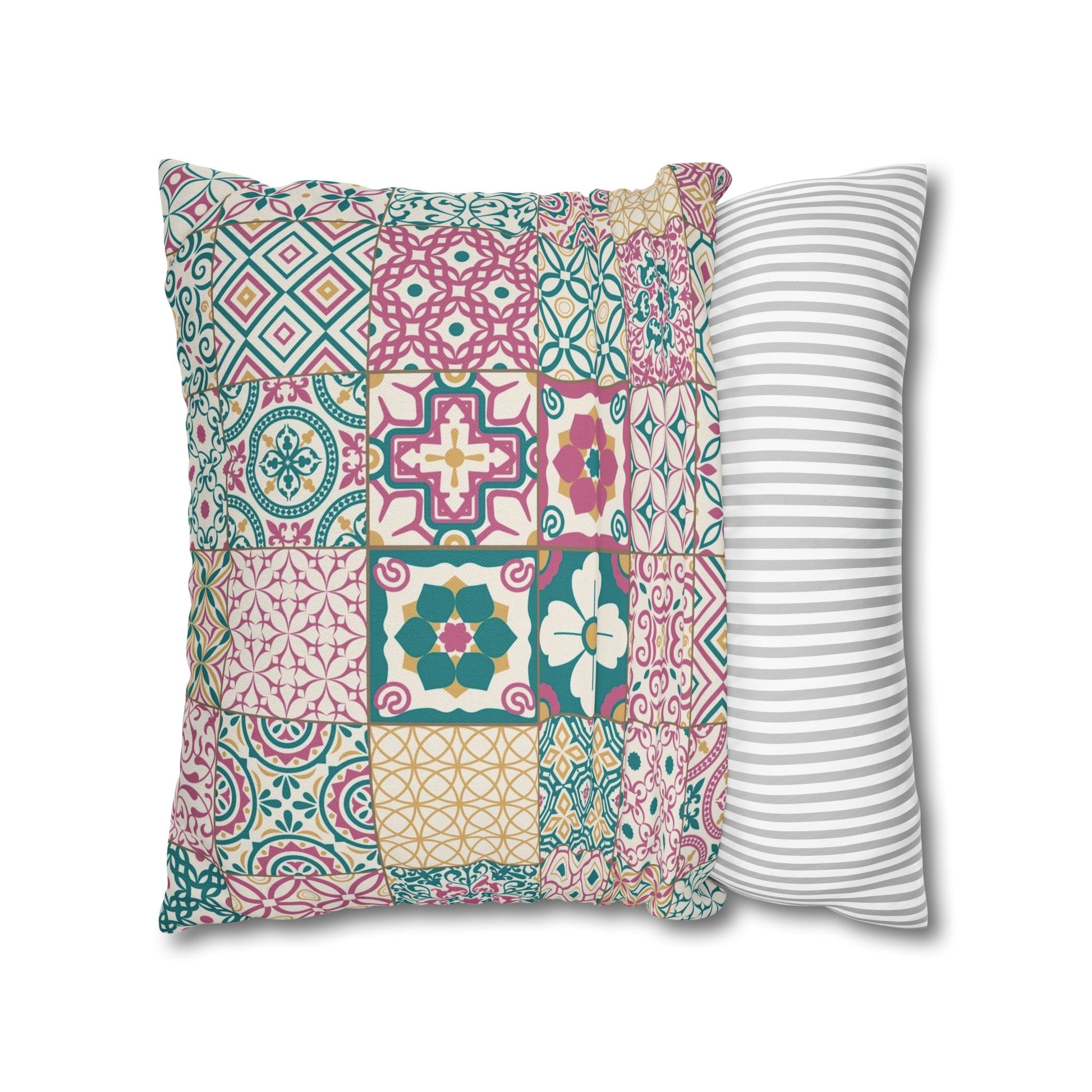 Singapore Heritage Peranakan "Sayang" Spun Polyester Square Cushion Cover Pillow Case - THE LITTLE BIG TREE