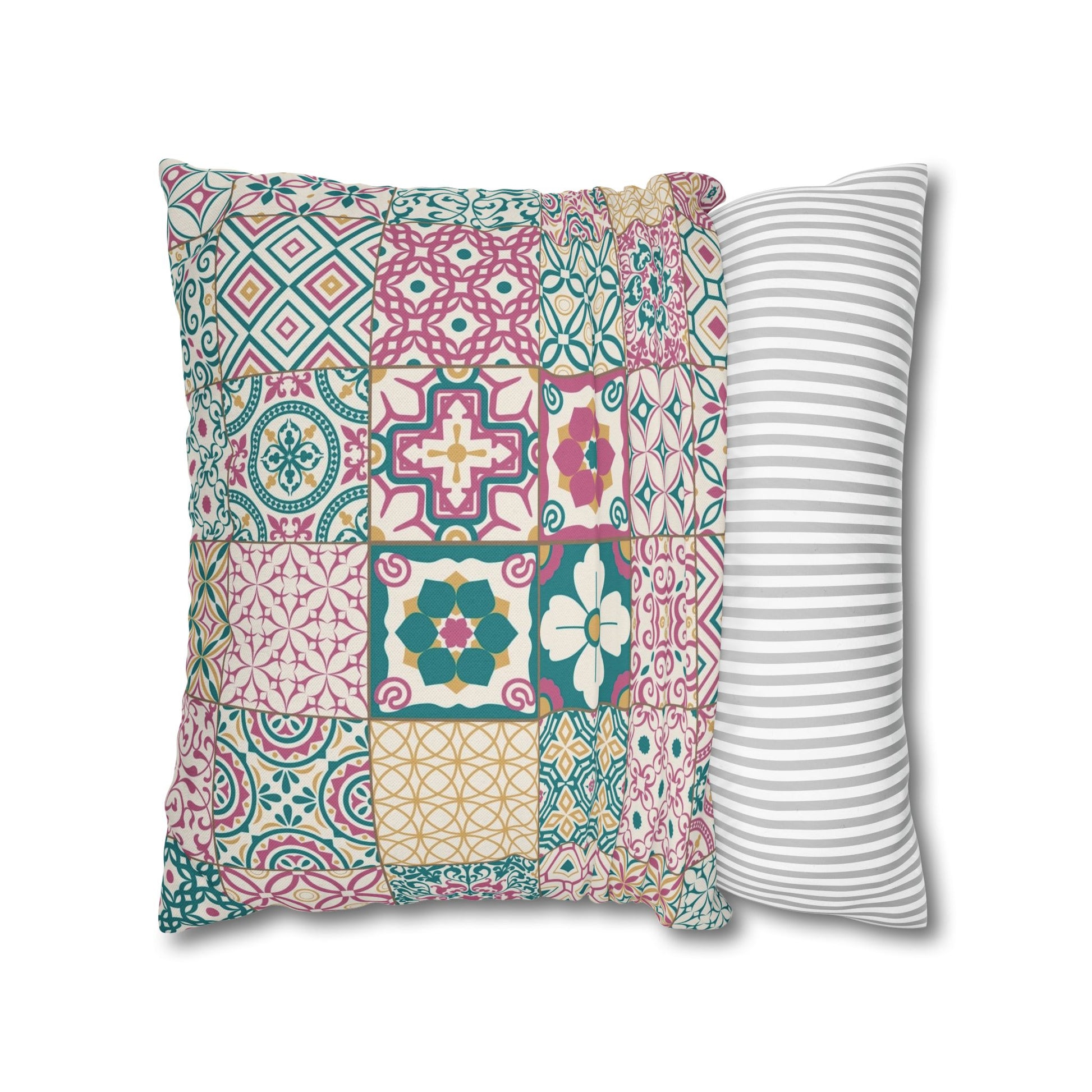 Singapore Heritage Peranakan "Sayang" Spun Polyester Square Cushion Cover Pillow Case - THE LITTLE BIG TREE