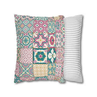 Singapore Heritage Peranakan "Sayang" Spun Polyester Square Cushion Cover Pillow Case - THE LITTLE BIG TREE