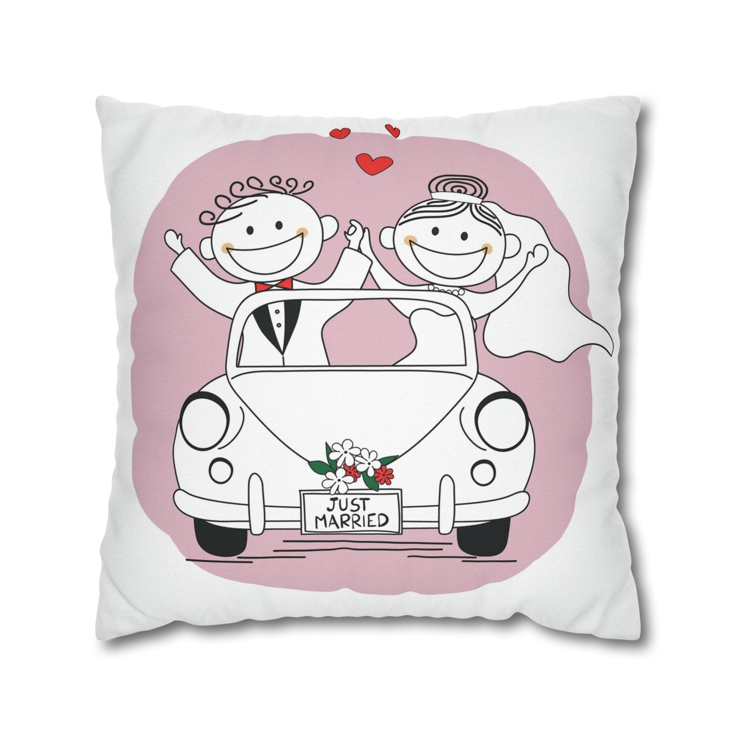 Just Married Cushion Cover Pillow Case | Unique Gifts For Wedding Bridal Valentines