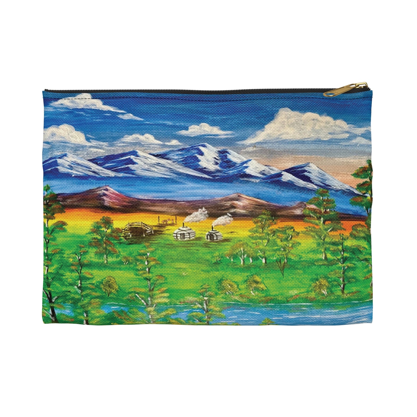 Art of Love Collection - Mongolia, Land of Dreams & Adventure "Beauty of Mongolia" Accessory Pouch