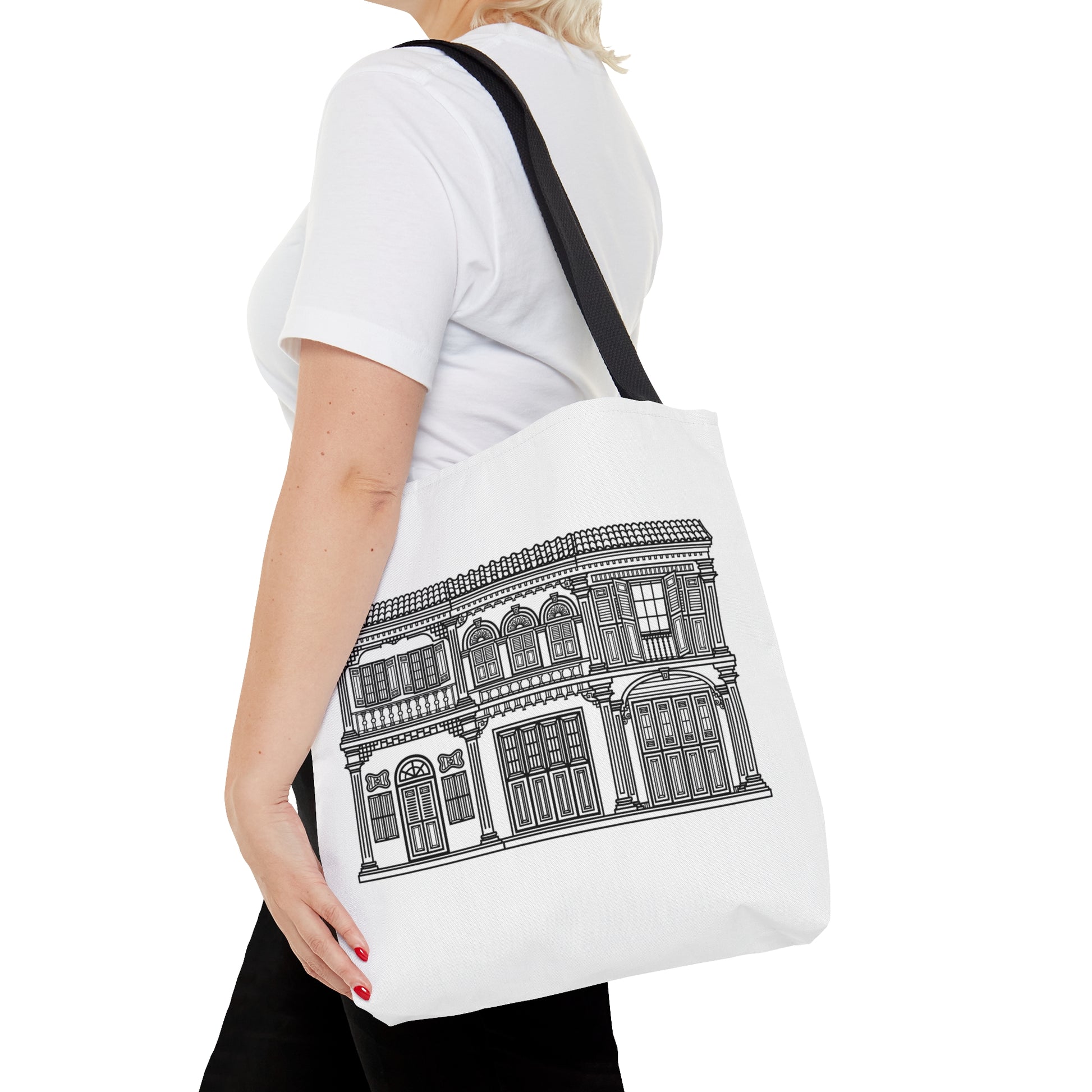 Singapore Heritage Peranakan House Tote Bag | Singapore Edition Souvenir & Novelty Gift