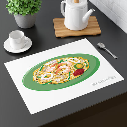 Singapore Cuisine Hokkien Prawn Noodle - Placemat | Singapore Edition Souvenir & Novelty Gift