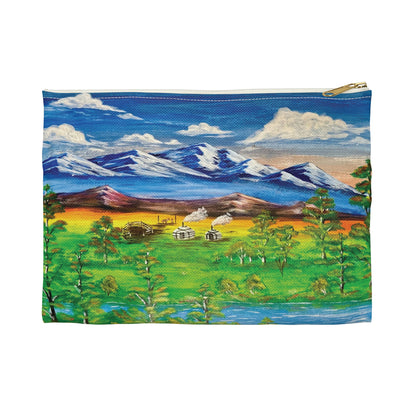 Art of Love Collection - Mongolia, Land of Dreams & Adventure "Beauty of Mongolia" Accessory Pouch