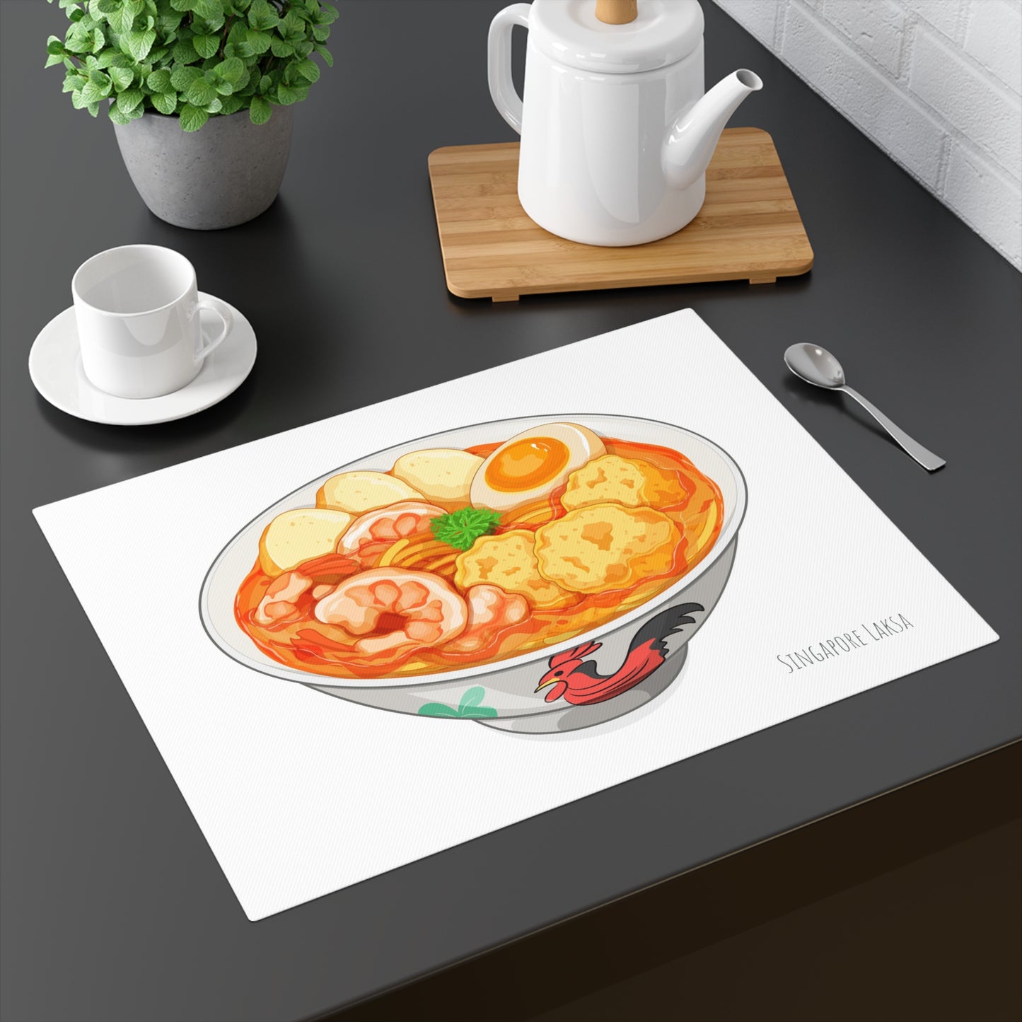 Singapore Cuisine Laksa - Placemat | Singapore Edition Souvenir & Novelty Gift