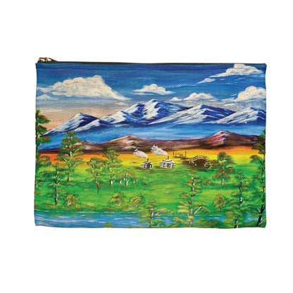 Art of Love Collection - Mongolia, Land of Dreams & Adventure "Beauty of Mongolia" Accessory Pouch