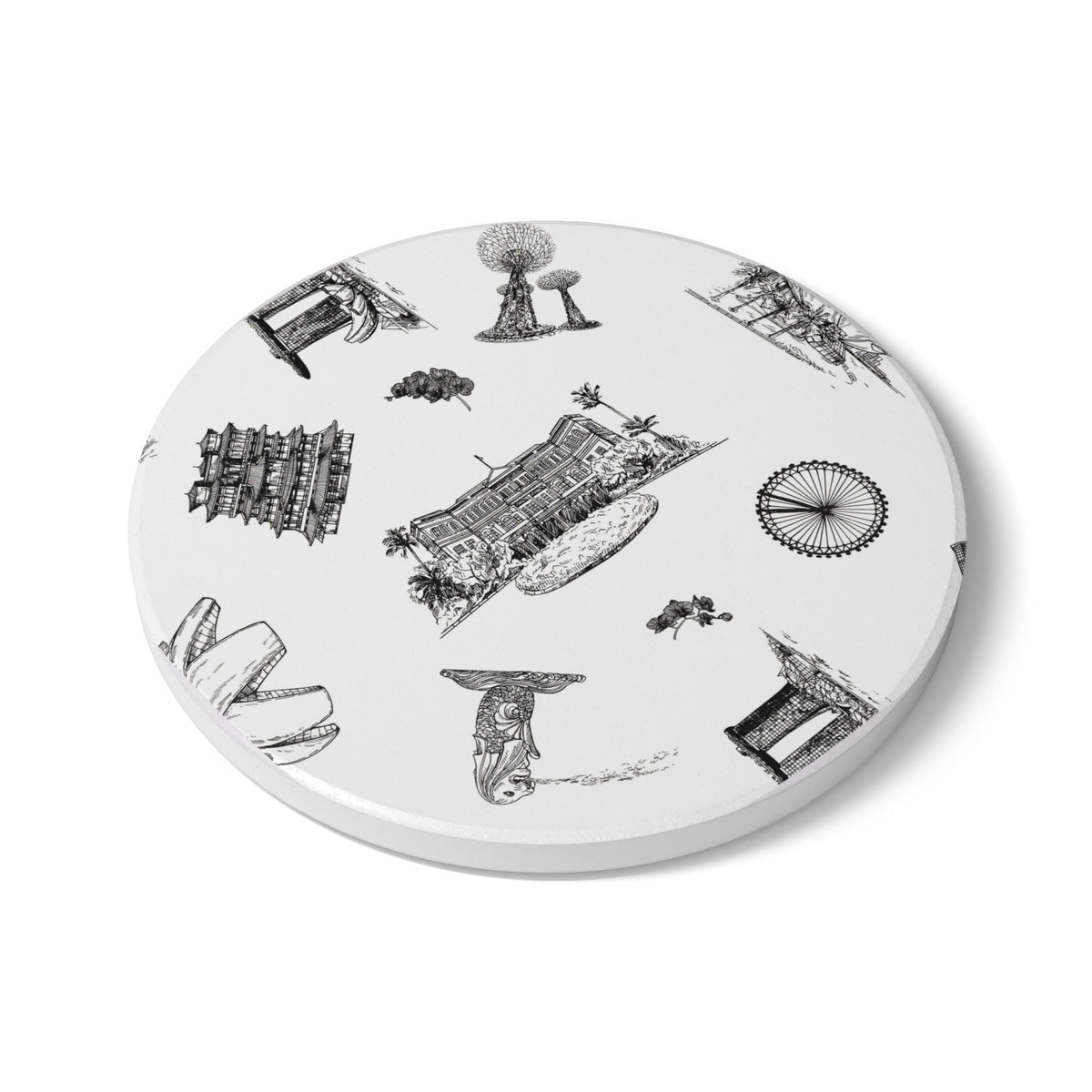 Singapore Heritage Landmarks Ceramic Coaster