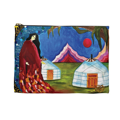 Art of Love Collection - Mongolia, Land of Dreams & Adventure "A Yurt Story" Accessory Pouch