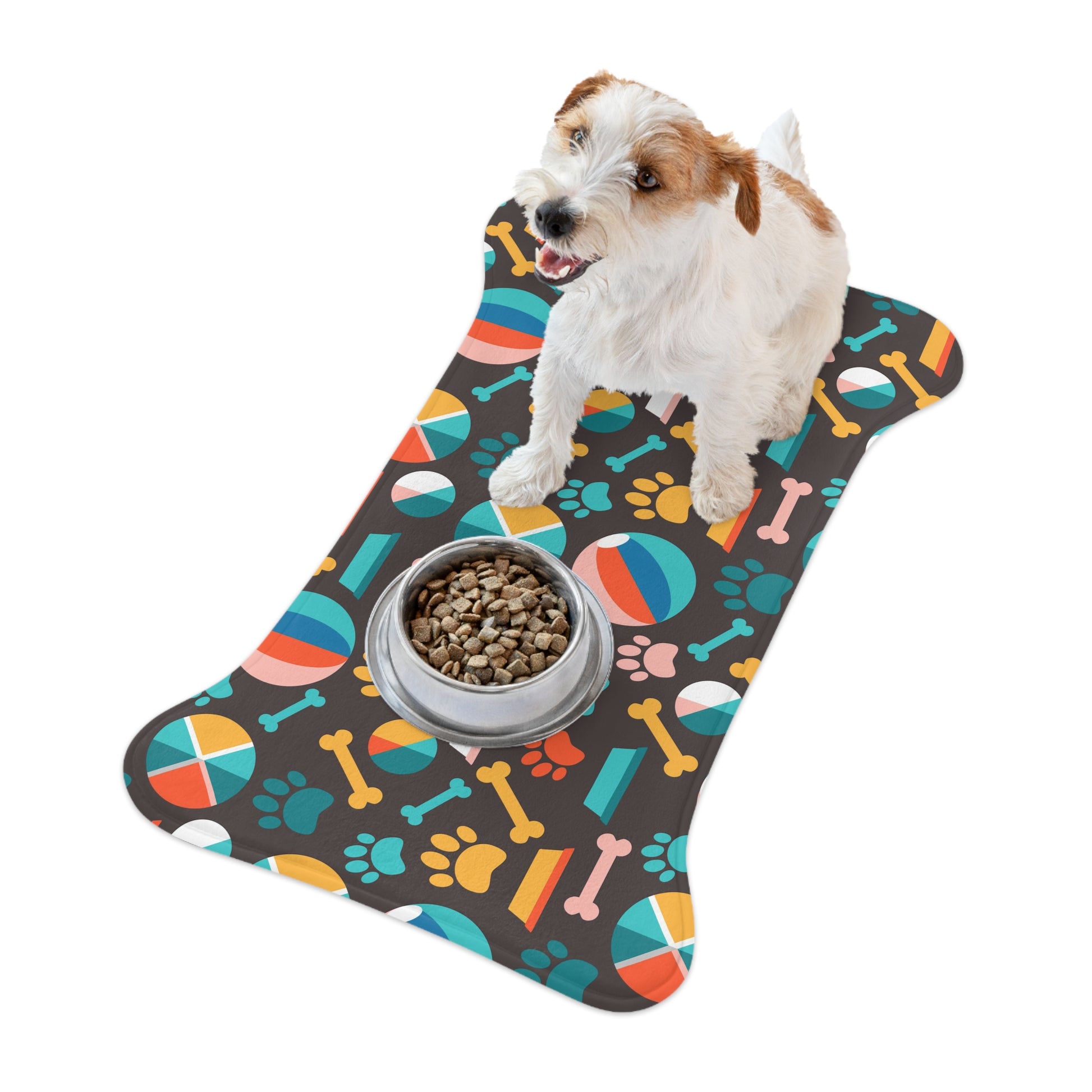 Cute Pet Prints Fish and Bone Shaped Pet Feeding Mats | Unique Gifts For Pet Lovers