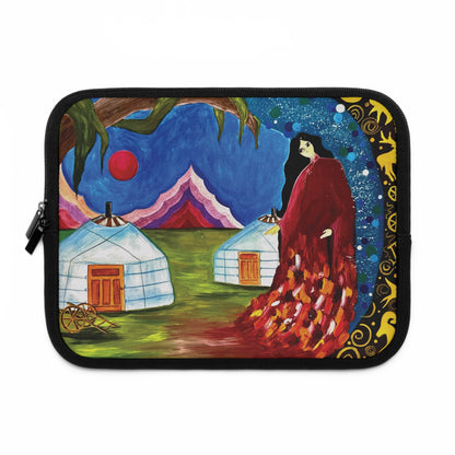 Art of Love Collection - Mongolia, Land of Dreams & Adventure "A Yurt Story" Laptop Sleeve (Sizes 7”, 10”, 13”, 15”, 17”)