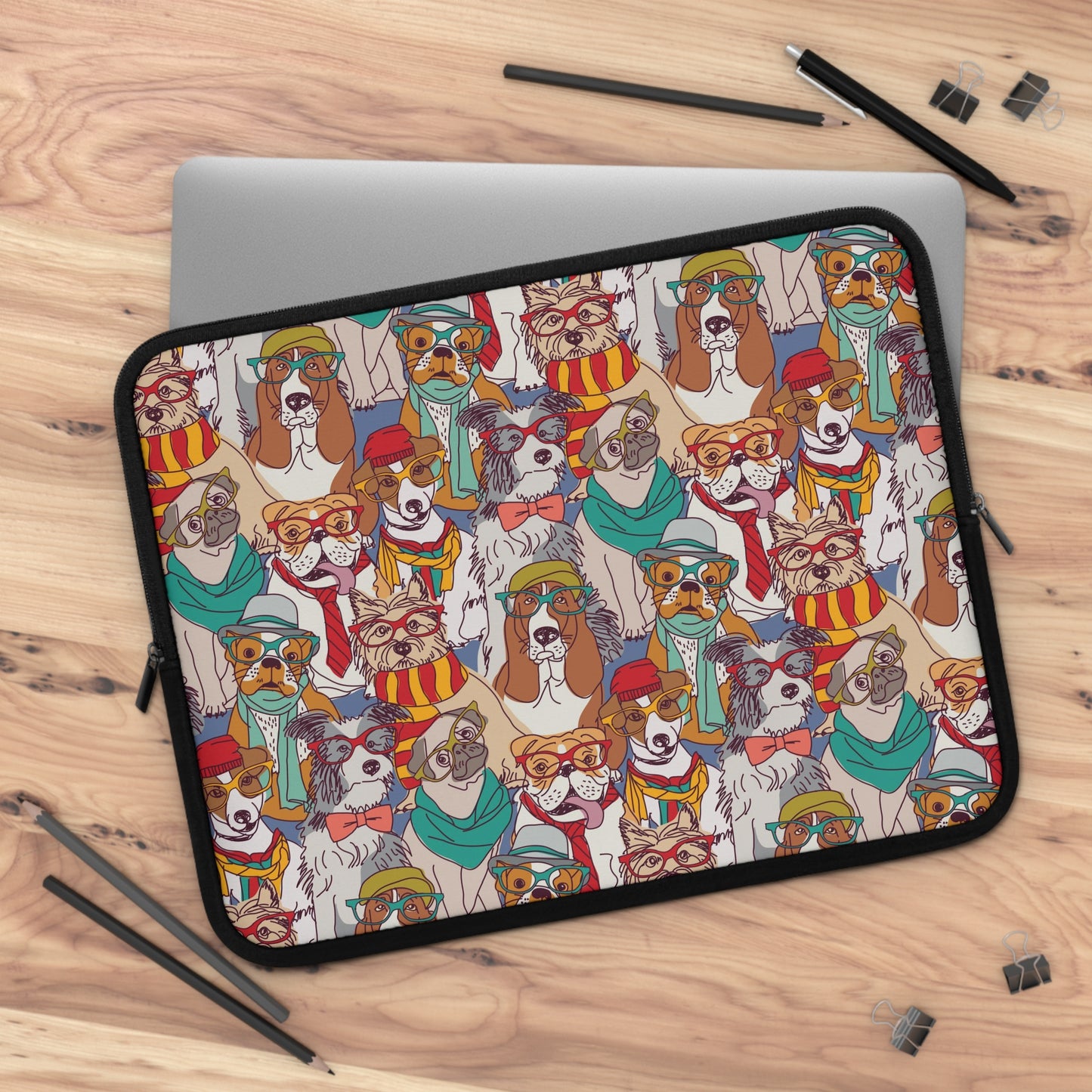 Hipster Dogs Fashion Laptop Sleeve | Unique Gifts For Pet Lovers