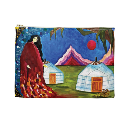 Art of Love Collection - Mongolia, Land of Dreams & Adventure "A Yurt Story" Accessory Pouch