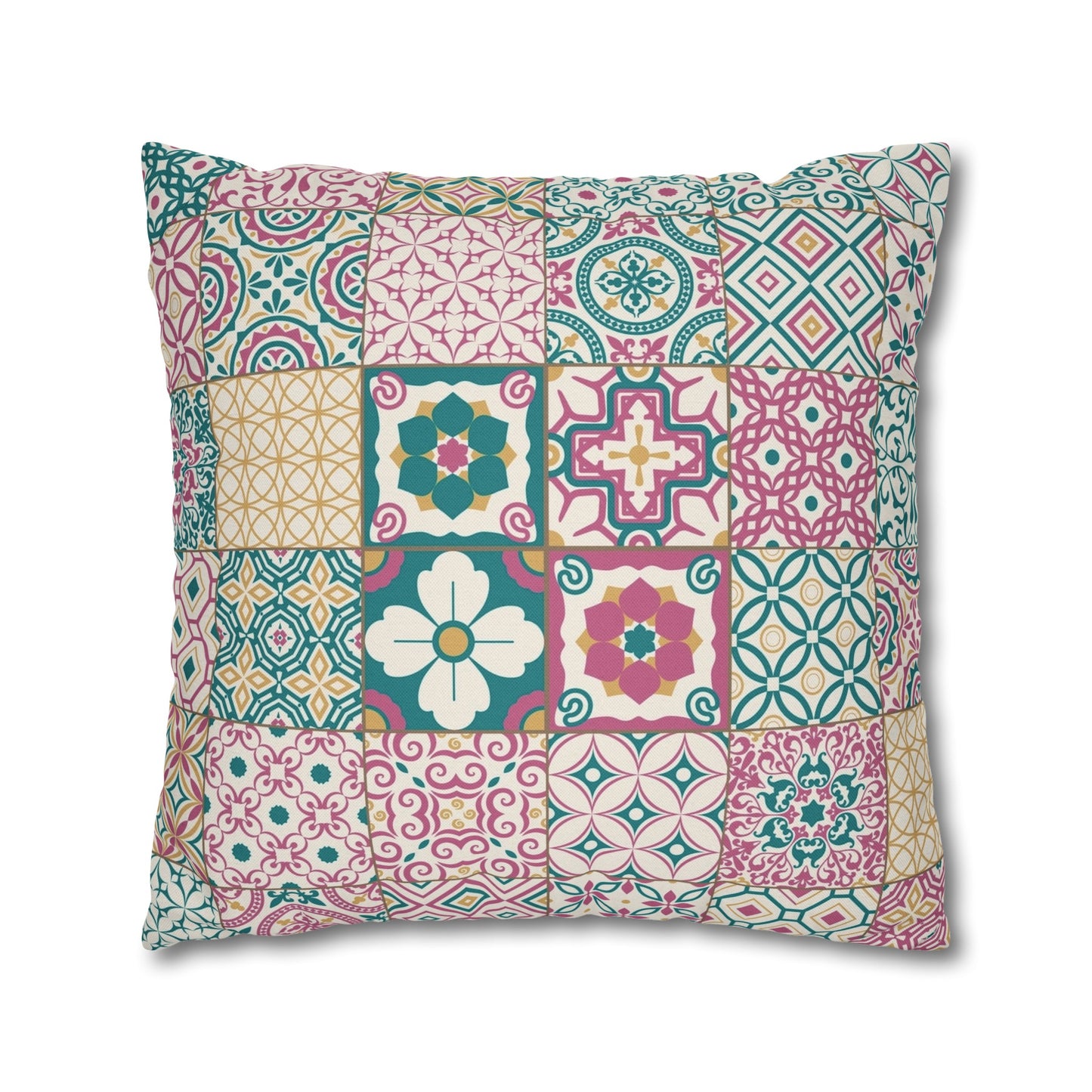 Singapore Heritage Peranakan "Sayang" Spun Polyester Square Cushion Cover Pillow Case