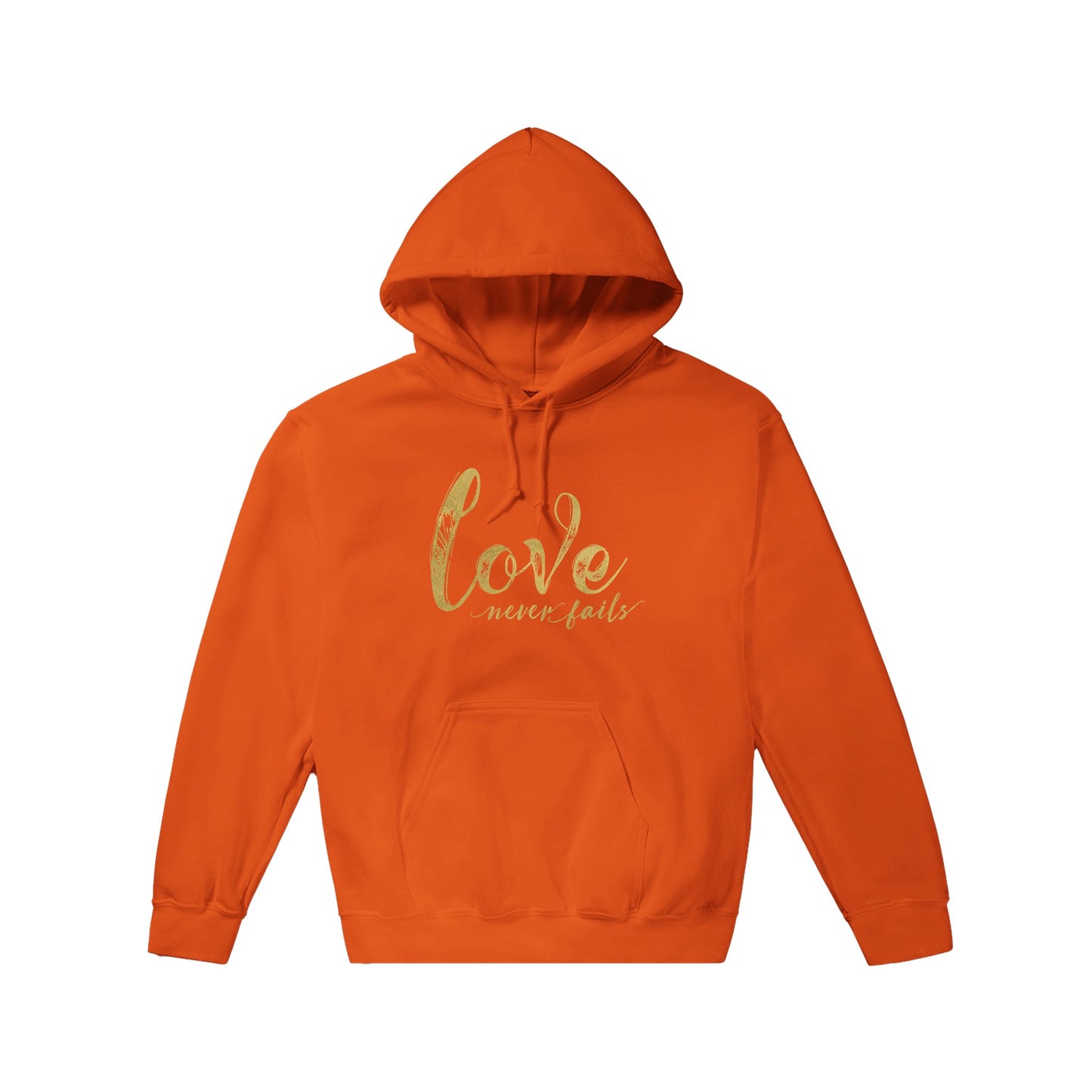 Love Never Fails Classic Unisex Pullover Hoodie | Inspirational Christian Gift & Apparel