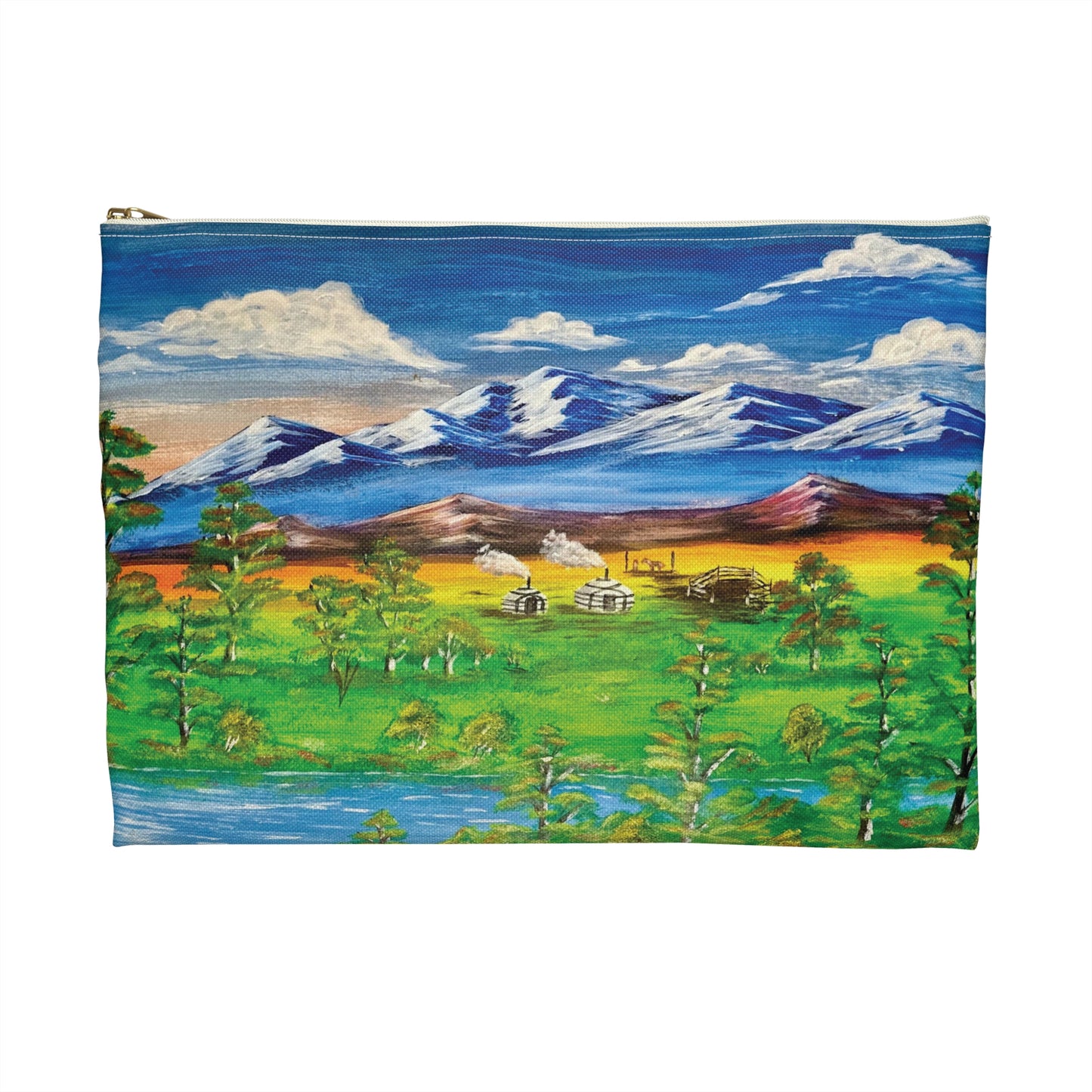 Art of Love Collection - Mongolia, Land of Dreams & Adventure "Beauty of Mongolia" Accessory Pouch