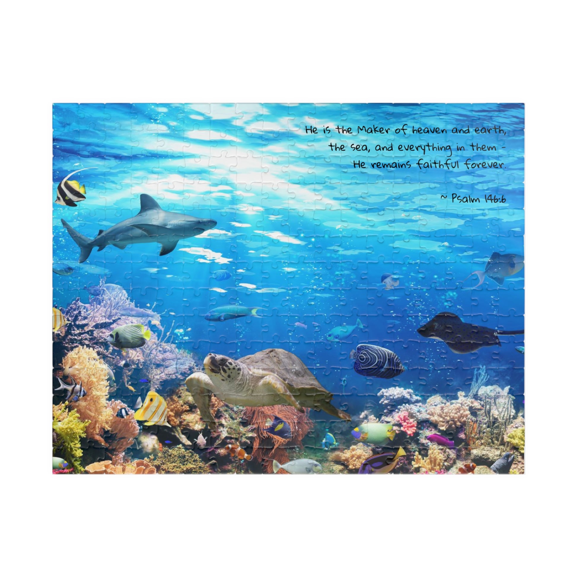 He Is The Creator of Heaven & Earth (bible verse Psalm 146:6 ) - Jigsaw Puzzle ( 252, 500, 1014-piece) | Inspirational Christian Gift