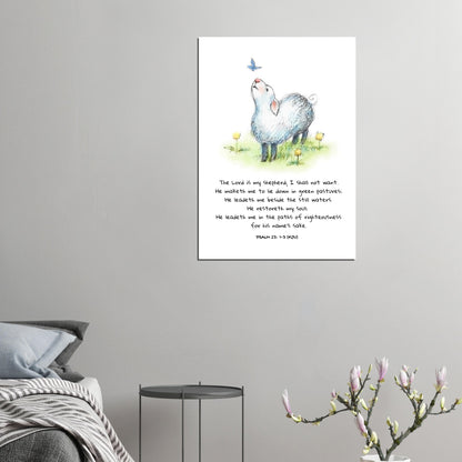 The Lord Is My Shepherd Poster | Inspirational Christian Gift & Home Decor