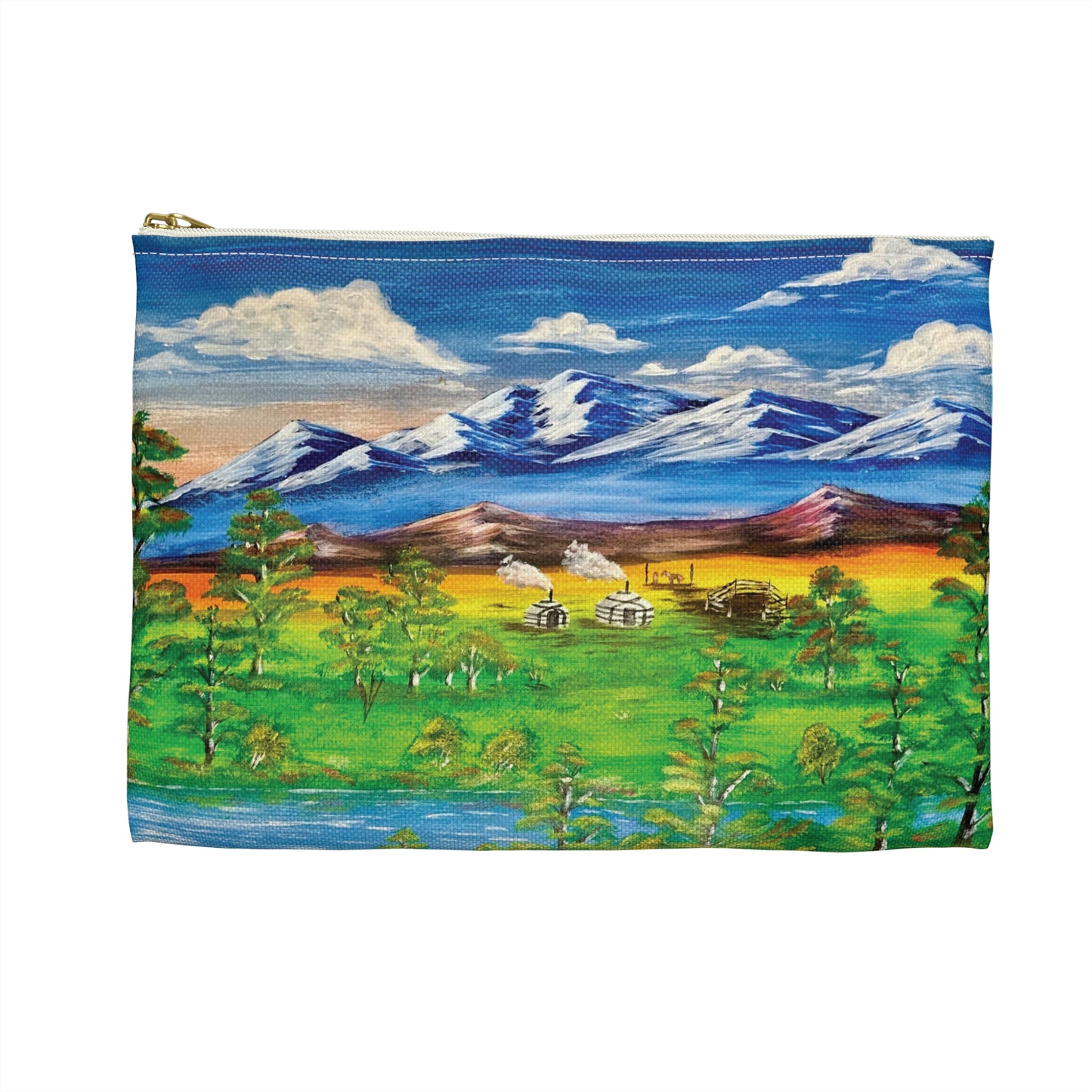 Art of Love Collection - Mongolia, Land of Dreams & Adventure "Beauty of Mongolia" Accessory Pouch