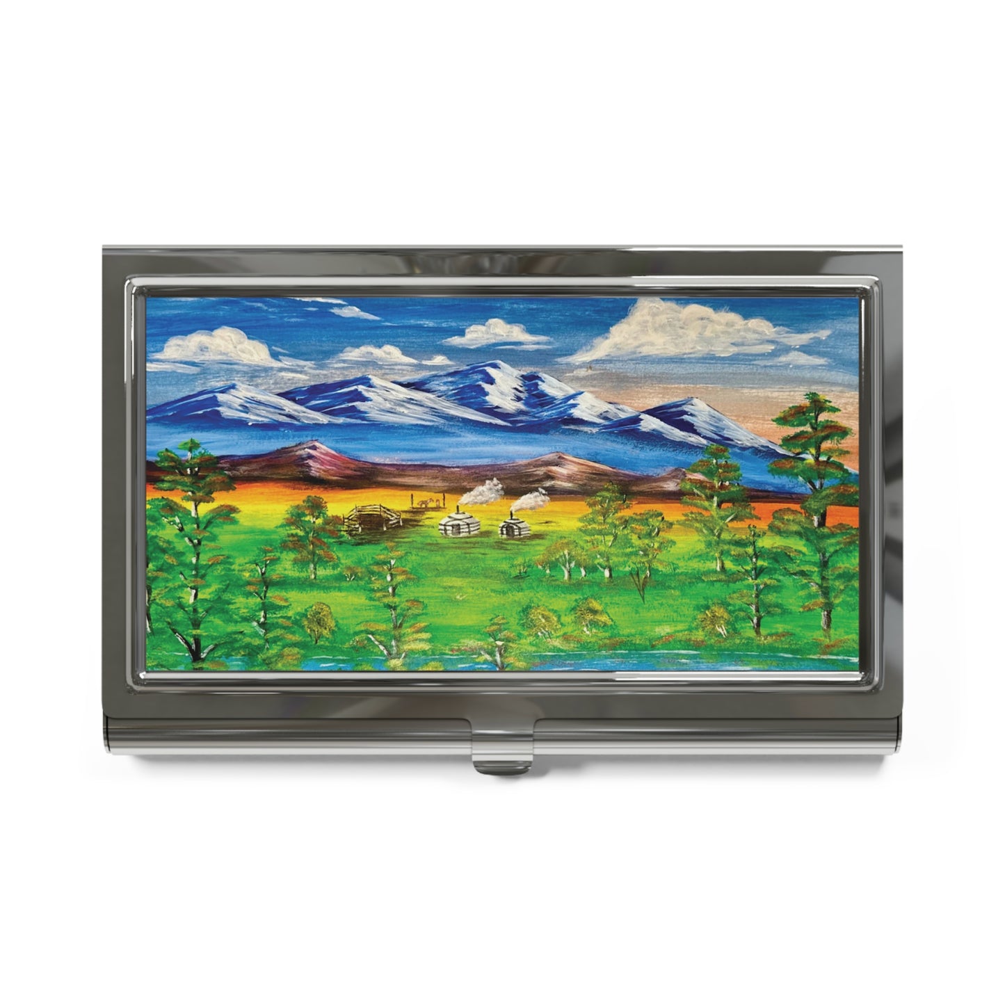 Art of Love Collection - Mongolia, Land of Dreams & Adventure "Beauty of Mongolia" Business Card Holder