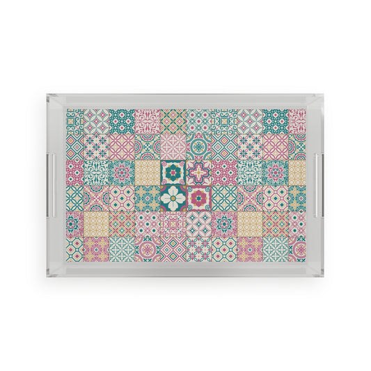 Singapore Heritage Peranakan "Sayang" Acrylic Serving Tray | Unique Singapore Souvenir & Novelty Gift