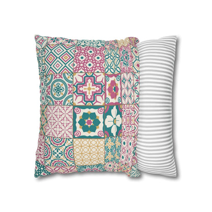 Singapore Heritage Peranakan "Sayang" Spun Polyester Square Cushion Cover Pillow Case - THE LITTLE BIG TREE