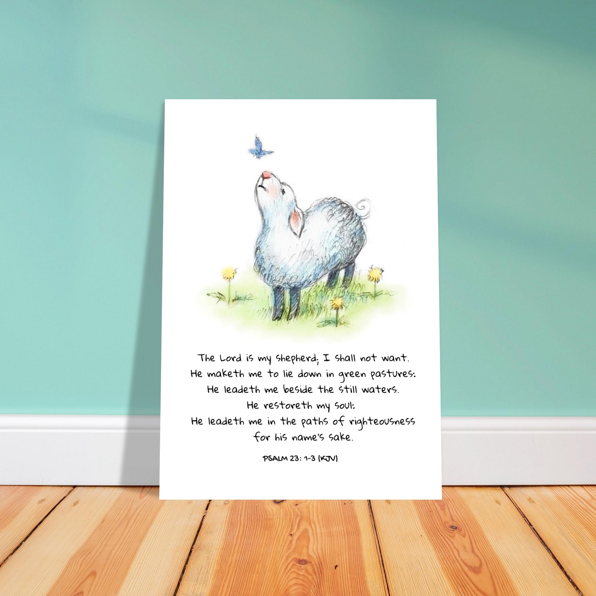 The Lord Is My Shepherd Poster | Inspirational Christian Gift & Home Decor