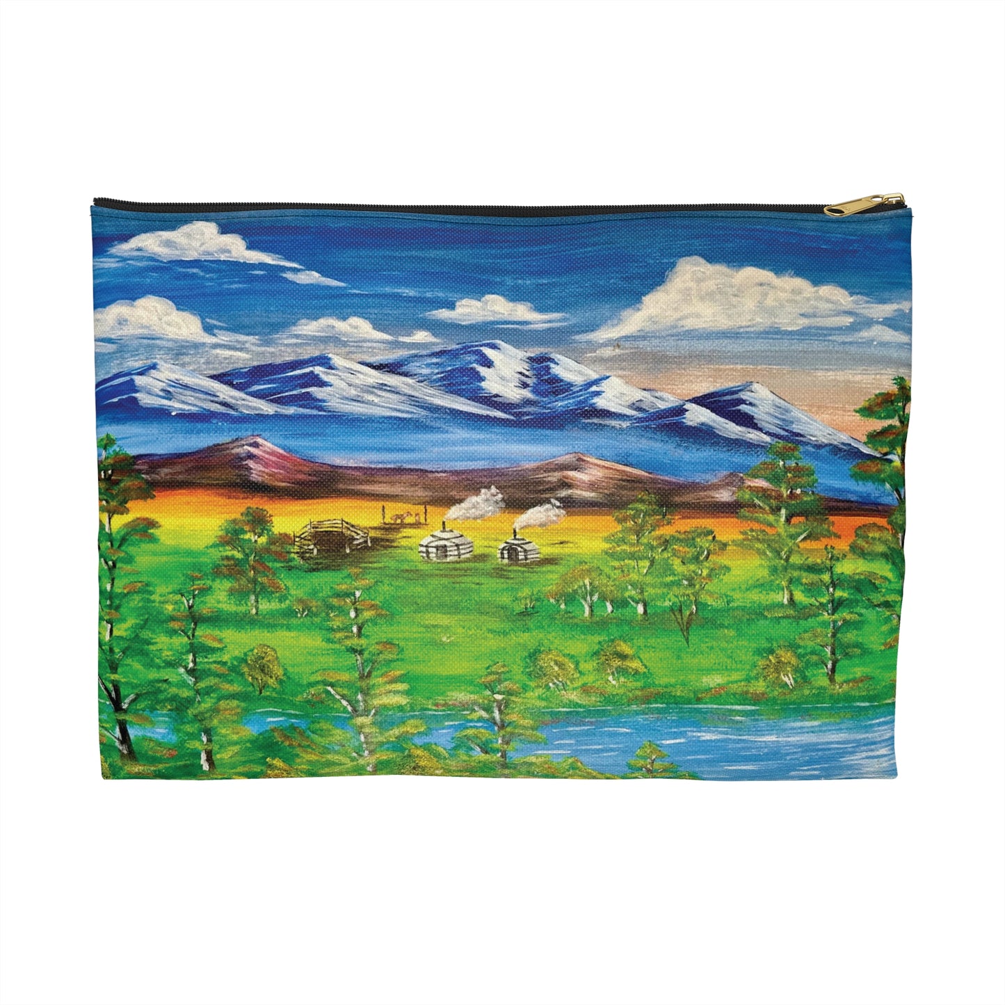 Art of Love Collection - Mongolia, Land of Dreams & Adventure "Beauty of Mongolia" Accessory Pouch