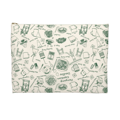 Singapore Heritage Nanyang Coffeeshop Doodles Accessory Pouch