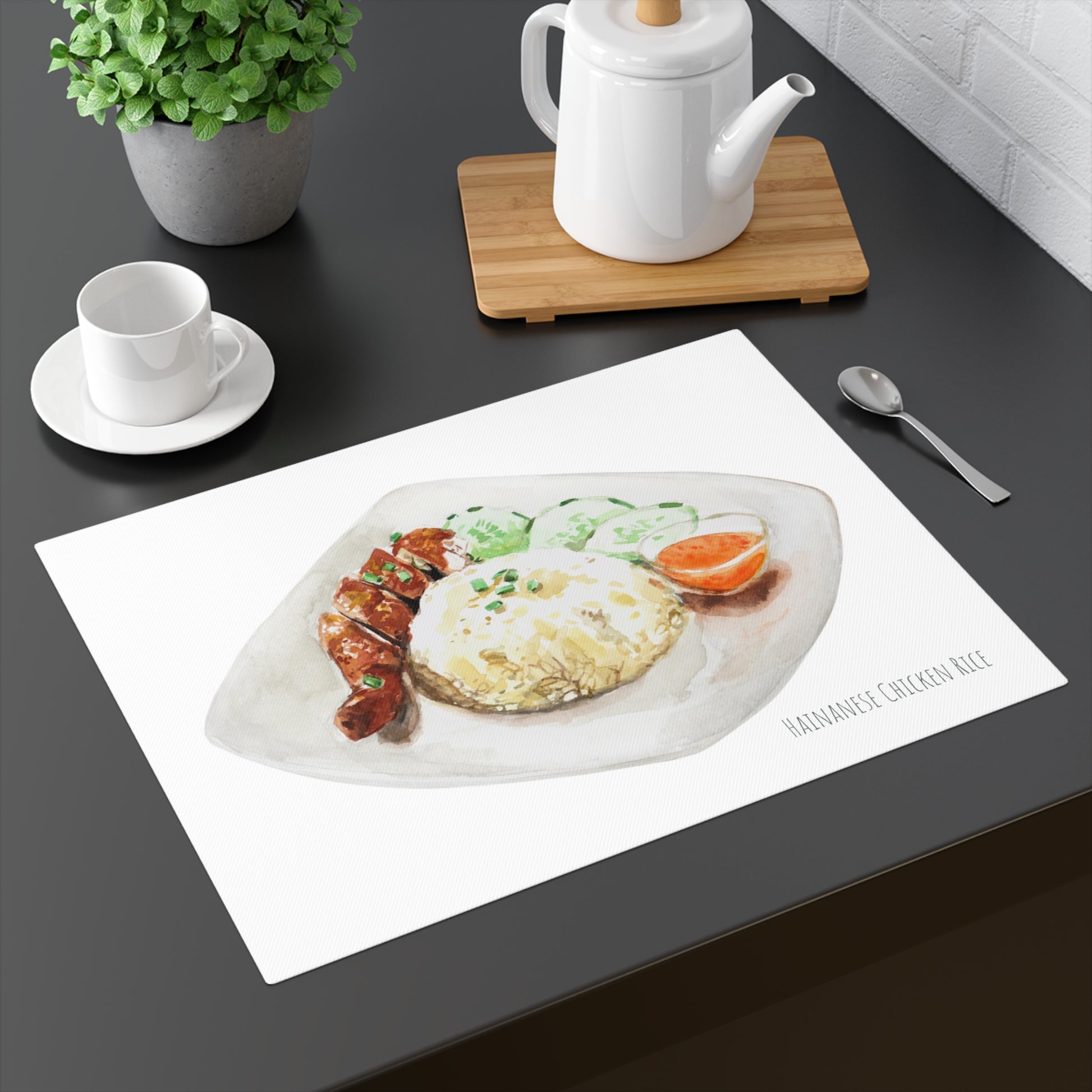 Singapore Cuisine Hainanese Chicken Rice - Placemat | Singapore Edition Souvenir & Novelty Gift